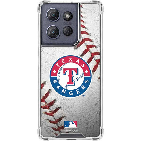 MLB Texas Rangers Game Ball Moto G Play 5G (2025) Clear Case